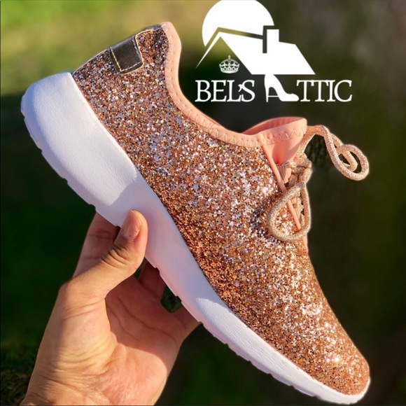 Black Sparkling Glitter Sneaker Kicks - Picture 8 of 8